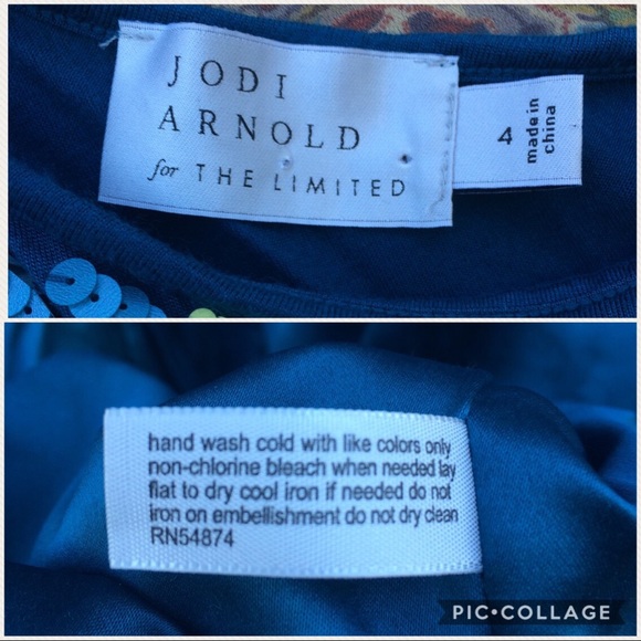 Jodi Arnold-The Limited Silk & Sequins One Shoulder Cocktail Mini dress, sz 4 - Picture 6 of 6